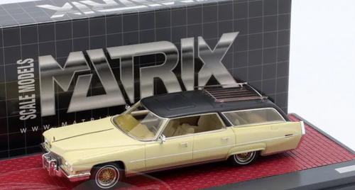 1/43 Matrix 1972 Cadillac DeVille ASC Wagon Elvis Presley (Cream & Black) Car Model 1/43 Matrix 1972 Cadillac DeVille ASC Wagon Elvis Presley (Cream & Black) Car Model