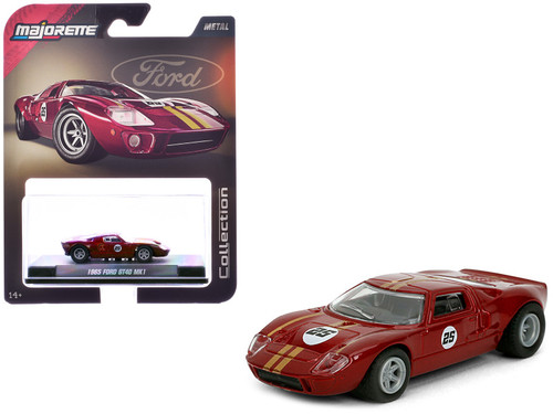 1/64 Majorette 1965 Ford GT40 MK1 (Red) Diecast Car Model