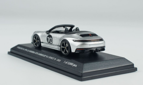 1/64 Minichamps 2025 Porsche 911 992.2 Carrera GTS Cabriolet 911 Spirit 70 (Silver) Diecast Car Model 1/64 Minichamps 2025 Porsche 911 992.2 Carrera GTS Cabriolet 911 Spirit 70 (Silver) Diecast Car Model