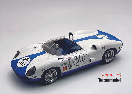 1/18 Tecnomodel Ferrari 330P Sebring 12h 1965 car #30 Mecom Racing Team Driver: P. Rodriuguez - G. Hill Limited Edition Car Model 1/18 Tecnomodel Ferrari 330P Sebring 12h 1965 car #30 Mecom Racing Team Driver: P. Rodriuguez - G. Hill Limited Edition Car Model