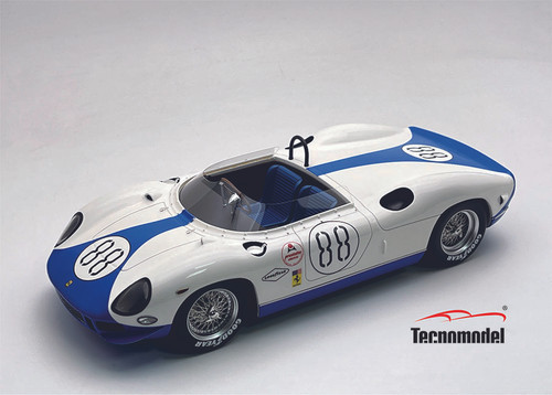 1/18 Tecnomodel Ferrari 330P Daytona 2000 km 1965 car #88 NART Driver: W. Hansgen - D. Piper Limited Edition Car Model