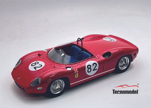 1/18 Tecnomodel Ferrari 330P Bridgehampton 500 kms 1964 car #82 NART Driver J. Fulp Limited Edition Car Model 1/18 Tecnomodel Ferrari 330P Bridgehampton 500 kms 1964 car #82 NART Driver J. Fulp Limited Edition Car Model