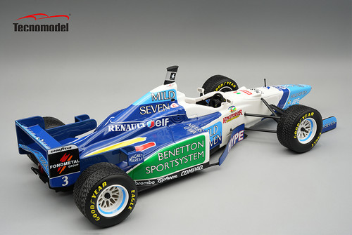 1/18 Tecnomodel Benetton B196 1996 Brasilian GP Driver: Jean Alesi Raining Tyres car #3 Limited Edition Car Model 1/18 Tecnomodel Benetton B196 1996 Brasilian GP Driver: Jean Alesi Raining Tyres car #3 Limited Edition Car Model