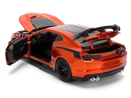 2024 Chevrolet Camaro ZL1 1LE Orange Metallic with Black Stripes "Bigtime Muscle" Series 1/24 Diecast Model Car by Jada 2024 Chevrolet Camaro ZL1 1LE Orange Metallic with Black Stripes "Bigtime Muscle" Series 1/24 Diecast Model Car by Jada