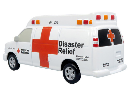 Ambulance "American Red Cross: Disaster Relief Unit" White with Graphics 1/64 Diecast Model by Iconic Replicas Ambulance "American Red Cross: Disaster Relief Unit" White with Graphics 1/64 Diecast Model by Iconic Replicas