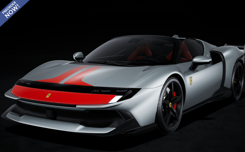 1/18 BBR Ferrari 849 Testarossa Spider Assetto Fiorano (Shark Grey & Red Stripe) Car Model 1/18 BBR Ferrari 849 Testarossa Spider Assetto Fiorano (Shark Grey & Red Stripe) Car Model