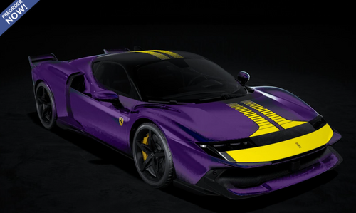 1/43 BBR Ferrari 849 Testarossa Assetto Fiorano (Hong Kong Purple with Yellow Stripe) Car Model 1/43 BBR Ferrari 849 Testarossa Assetto Fiorano (Hong Kong Purple with Yellow Stripe) Car Model