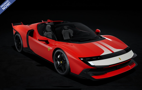 1/43 BBR Ferrari 849 Testarossa Spider Assetto Fiorano (Rosso Corsa Red with White Stripe) Car Model 1/43 BBR Ferrari 849 Testarossa Spider Assetto Fiorano (Rosso Corsa Red with White Stripe) Car Model
