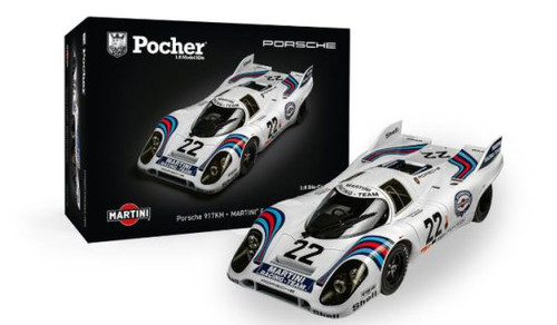 1/8 Pocher 1971 Porsche 917 K Martini Racing #22 Winner 24h LeMans Martini Racing Team Helmut Marko, Gijs van Lennep Model Kit 1/8 Pocher 1971 Porsche 917 K Martini Racing #22 Winner 24h LeMans Martini Racing Team Helmut Marko, Gijs van Lennep Model Kit