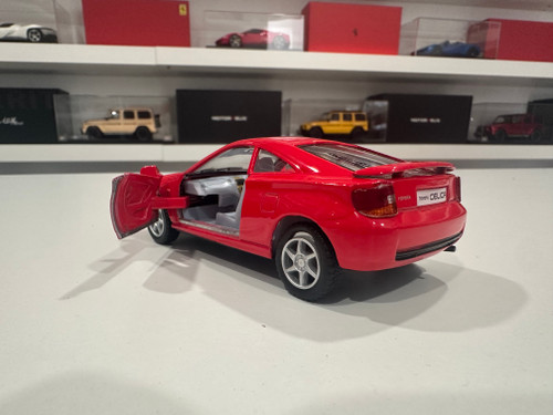 1/34 Kinsmart Toyota Celica (Red) Diecast Car Model (new no retail box) 1/34 Kinsmart Toyota Celica (Red) Diecast Car Model (new no retail box)