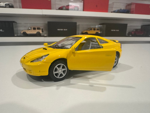 1/34 Kinsmart Toyota Celica (Yellow) Diecast Car Model (new no retail box) 1/34 Kinsmart Toyota Celica (Yellow) Diecast Car Model (new no retail box)