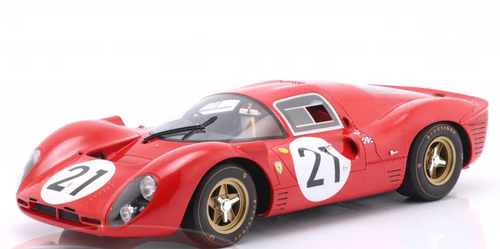 1/12 Werk83 1967 Ferrari 330 P4 #21 24h LeMans SpA Ferrari SEFAC Ludovico Scarfiotti, Mike Parkes Diecast Car Model 1/12 Werk83 1967 Ferrari 330 P4 #21 24h LeMans SpA Ferrari SEFAC Ludovico Scarfiotti, Mike Parkes Diecast Car Model