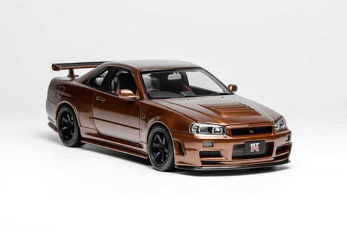 1/18 Motorhelix Nissan Skyline GT-R GTR R34 (Bronze Brown) Diecast Car Model 1/18 Motorhelix Nissan Skyline GT-R GTR R34 (Bronze Brown) Diecast Car Model