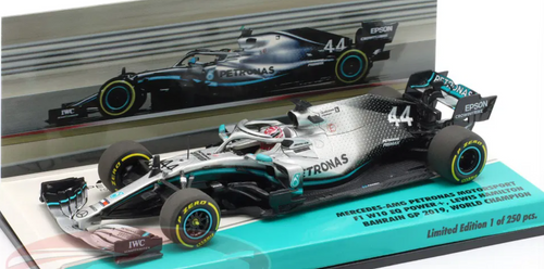 1/43 Minichamps 2019 Lewis Hamilton Mercedes-AMG F1 W10 #44 Winner Bahrain GP Formula 1 World Champion Car Model 1/43 Minichamps 2019 Lewis Hamilton Mercedes-AMG F1 W10 #44 Winner Bahrain GP Formula 1 World Champion Car Model