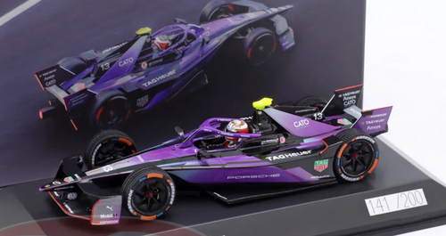 1/43 Dealer Edition 2024 2025 A. F. da Costa Porsche 99X Electric #13 Formula E season 11 TAG Heuer Porsche Formel E-Team Antonio Felix da Costa Car Model 1/43 Dealer Edition 2024 2025 A. F. da Costa Porsche 99X Electric #13 Formula E season 11 TAG Heuer Porsche Formel E-Team Antonio Felix da Costa Car Model