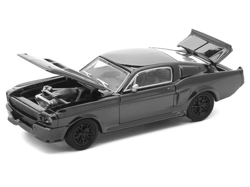 1/64 Poprace Ford Mustang Shelby GT500 (Dark Chrome Black) Diecast Car Model