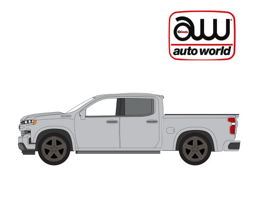 1/64 Auto World 2019 Chevrolet Silverado High Country (Silver) Diecast Car Model 1/64 Auto World 2019 Chevrolet Silverado High Country (Silver) Diecast Car Model