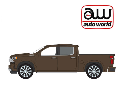 1/64 Auto World 2019 Chevrolet Silverado High Country (Oakwood Brown Metallic) Diecast Car Model 1/64 Auto World 2019 Chevrolet Silverado High Country (Oakwood Brown Metallic) Diecast Car Model