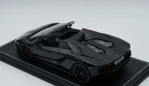 1/18 MR Collection Lamborghini Aventador S Roadster (Black with Red Seats) Resin Car Model 1/18 MR Collection Lamborghini Aventador S Roadster (Black with Red Seats) Resin Car Model