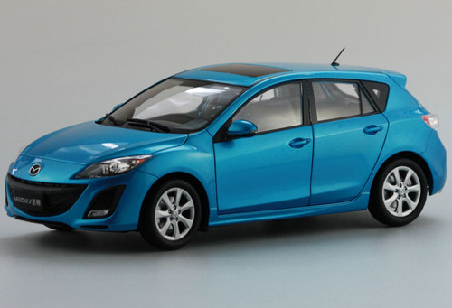1/18 Dealer Edition Mazda 3 Hatchback 2nd Generation (BL; 2009–2013) (Blue) Diecast Car Model