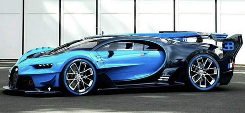 1/18 HH Model Bugatti Vision GT (Ocean Blue & Blue Carbon) Car Model 1/18 HH Model Bugatti Vision GT (Ocean Blue & Blue Carbon) Car Model