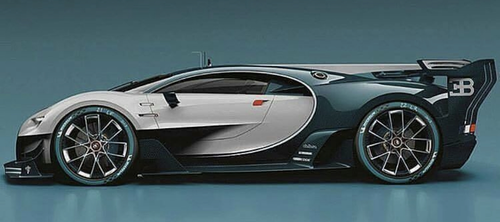 1/18 HH Model Bugatti Vision GT (Pearl White & Green Carbon) Car Model 1/18 HH Model Bugatti Vision GT (Pearl White & Green Carbon) Car Model