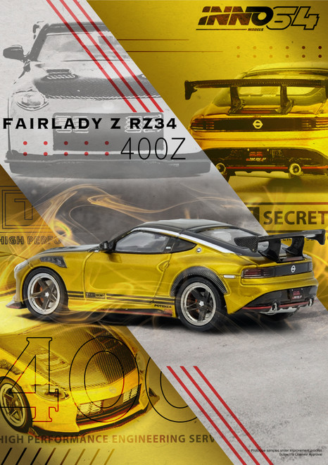 1/64 Inno Top Secret Nissan Fairlady Z (RZ34) (Gold & Green) Car Model 1/64 Inno Top Secret Nissan Fairlady Z (RZ34) (Gold & Green) Car Model