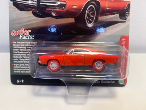 CHASE CAR 1/64 Johnny Lightning 1969 Dodge Charger R/T (Orange) "Country Charger" Diecast Car Model CHASE CAR 1/64 Johnny Lightning 1969 Dodge Charger R/T (Orange) "Country Charger" Diecast Car Model