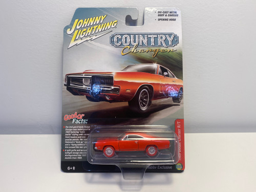 CHASE CAR 1/64 Johnny Lightning 1969 Dodge Charger R/T (Orange) "Country Charger" Diecast Car Model CHASE CAR 1/64 Johnny Lightning 1969 Dodge Charger R/T (Orange) "Country Charger" Diecast Car Model