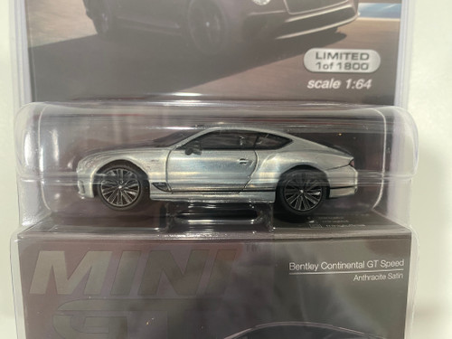 CHASE CAR 1/64 Mini GT 2022 Bentley Continental GT Speed (Chrome Silver) Diecast Car Model CHASE CAR 1/64 Mini GT 2022 Bentley Continental GT Speed (Chrome Silver) Diecast Car Model