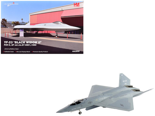 Northrop YF-23 Black Widow II Stealth Fighter Aircraft "#87-0801 PAV-2" (1990) United States Air Force "Air Power Series" 1/72 Diecast Model by Hobby Master Northrop YF-23 Black Widow II Stealth Fighter Aircraft "#87-0801 PAV-2" (1990) United States Air Force "Air Power Series" 1/72 Diecast Model by Hobby Master