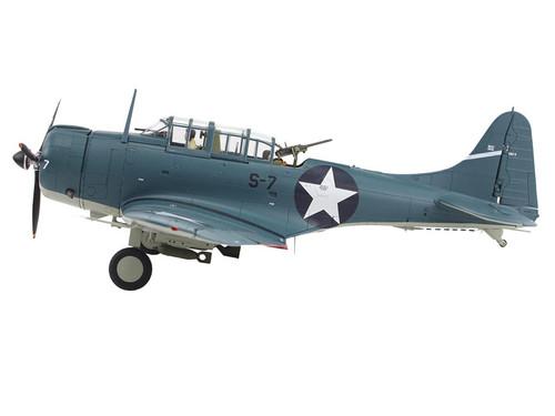 Douglas SBD-3 Dauntless Aircraft "Dusty Kleiss S-7 Scouting Six USS Enterprise" (1942) United States Navy "Premium Collection" 1/32 Diecast Model by Hobby Master Douglas SBD-3 Dauntless Aircraft "Dusty Kleiss S-7 Scouting Six USS Enterprise" (1942) United States Navy "Premium Collection" 1/32 Diecast Model by Hobby Master