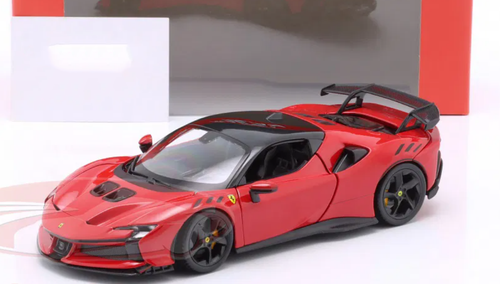 1/24 BBurago 2024 Ferrari SF90 XX Stradale (Red) Diecast Car Model 1/24 BBurago 2024 Ferrari SF90 XX Stradale (Red) Diecast Car Model
