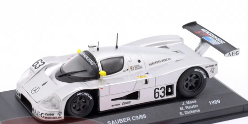 1/43 Altaya 1989 Sauber-Mercedes C9 #63 Winner 24h LeMans Team Sauber Mercedes Jochen Mass,Manuel Reuter, Stanley Dickens Car Model 1/43 Altaya 1989 Sauber-Mercedes C9 #63 Winner 24h LeMans Team Sauber Mercedes Jochen Mass,Manuel Reuter, Stanley Dickens Car Model