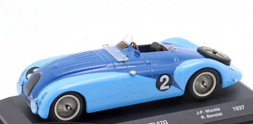 1/43 Altaya 1937 Bugatti 57G #2 Winner 24h LeMans Roger Labric Jean-Pierre Wimille, Robert Benoist Car Model 1/43 Altaya 1937 Bugatti 57G #2 Winner 24h LeMans Roger Labric Jean-Pierre Wimille, Robert Benoist Car Model