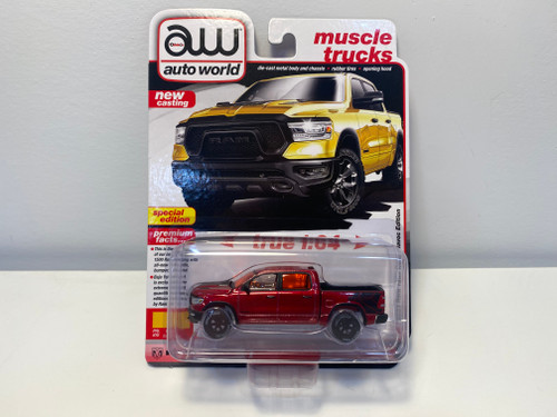CHASE CAR 1/64 Auto World 2023 Dodge Ram Rebel Havoc Edition (Chrome Red) Diecast Car Model CHASE CAR 1/64 Auto World 2023 Dodge Ram Rebel Havoc Edition (Chrome Red) Diecast Car Model