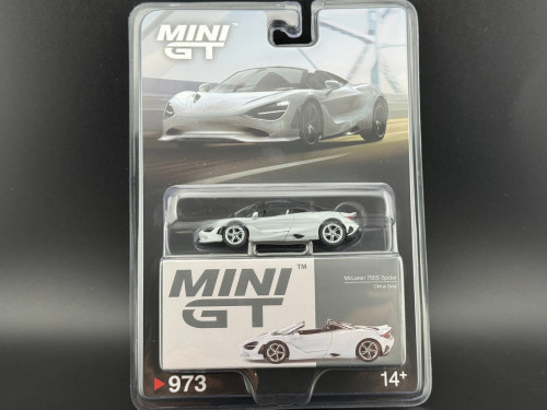 CHASE CAR 1/64 Mini GT McLaren 750S Spider Cirrus Grey Diecast Car Model CHASE CAR 1/64 Mini GT McLaren 750S Spider Cirrus Grey Diecast Car Model