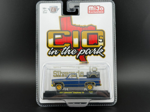 CHASE CAR 1/64 M2 Machines 1977 Chevrolet Cheyenne 10 “C10s In The Park” (Blue) Diecast Car Model CHASE CAR 1/64 M2 Machines 1977 Chevrolet Cheyenne 10 “C10s In The Park” (Blue) Diecast Car Model