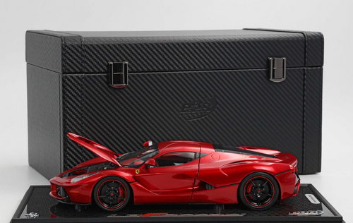 1/18 BBR Ferrari LaFerrari Lewis Hamilton LaFerrari (Dark Red) Diecast Car Model with Special Leather Base Limited 20 Pieces