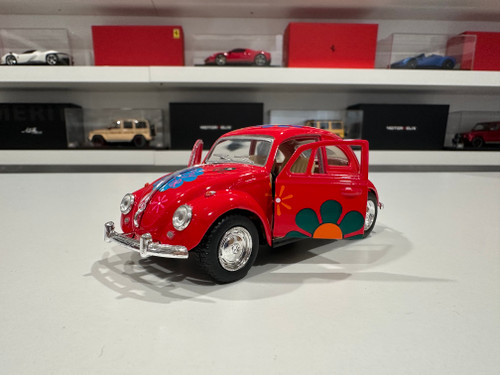 1/32 Kinsmart 1967 Volkswagen Classical Beetle Print Flowers 5″ (Red) Diecast Car Model (new no retail box) 1/32 Kinsmart 1967 Volkswagen Classical Beetle Print Flowers 5″ (Red) Diecast Car Model (new no retail box)