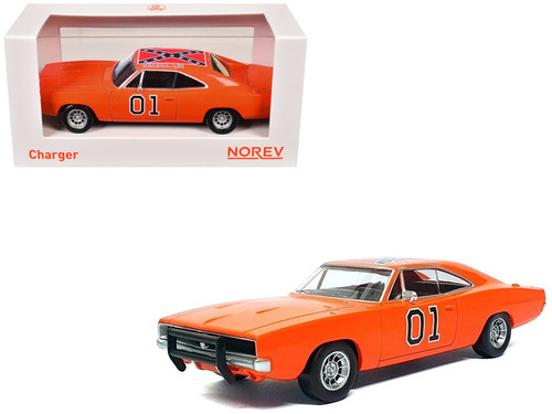1969 Dodge Charger #01 "General Lee" Orange 1/43 Diecast Model Car by Norev 1969 Dodge Charger #01 "General Lee" Orange 1/43 Diecast Model Car by Norev