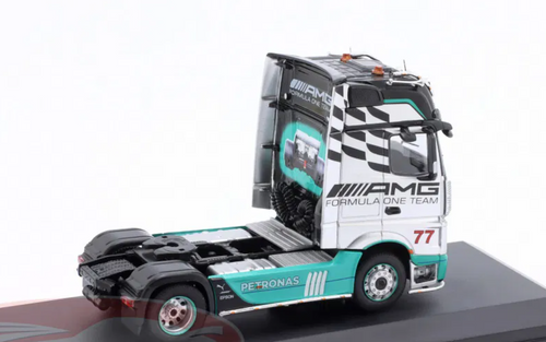 1/43 Hachette 2012 Mercedes-Benz Actros MP4 Truck Mercedes AMG Petronas F1 Team Diecast Car Model