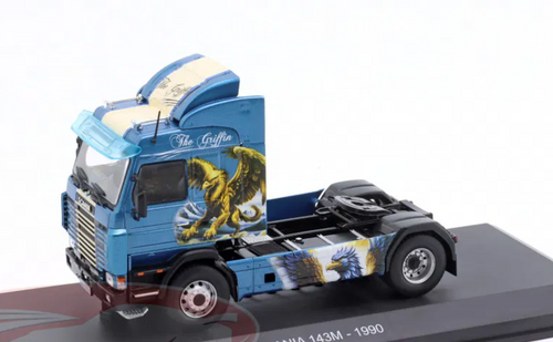 1/43 Hachette 1990 Scania 143M Truck The Griffin (Blue) Diecast Car Model