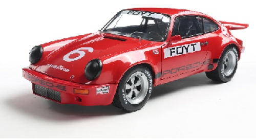 1/18 Solido 1974 Porsche 911 IROC Red #6 Foyt Iroc Daytona Diecast Car Model