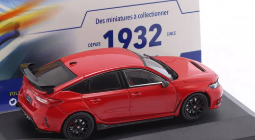 1/43 Solido 2022 Honda Civic Type R Rallye Red Diecast Car Model