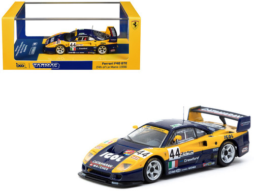 1/64 Tarmac Works 1996 Ferrari F40 GT3 24H of Le Mans Luciano Della Noce, Anders Olofsson, Carl Rosenblad Diecast Car Model
