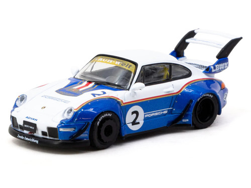 1/64 Tarmac Works Porsche 911 RWB 993 Liberty Walk #2 with Container & Decal Diecast Car Model