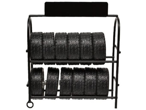 Metal Tire Rack with Rims and Tires for 1/24 Scale Models by American Diorama Metal Tire Rack with Rims and Tires for 1/24 Scale Models by American Diorama