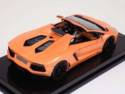 1/18 MR Collection Lamborghini Aventador LP700 Spider Peach Red Car Model Limited 25 Pieces 1/18 MR Collection Lamborghini Aventador LP700 Spider Peach Red Car Model Limited 25 Pieces