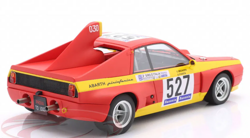 1/18 MAXIMA 1974 Fiat Abarth SE030 Pininfarina #527 2nd Giro d'Italia Giorgio Pianta, Christine Beckers Car Model 1/18 MAXIMA 1974 Fiat Abarth SE030 Pininfarina #527 2nd Giro d'Italia Giorgio Pianta, Christine Beckers Car Model